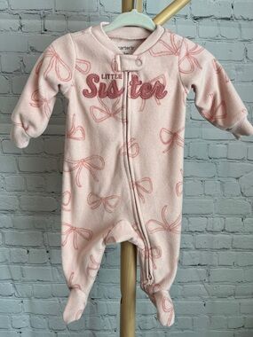 ⭐️⭐️PICK 5 / $20 Carter's “Little Sister' Fleece Footed Pajama Sleeper